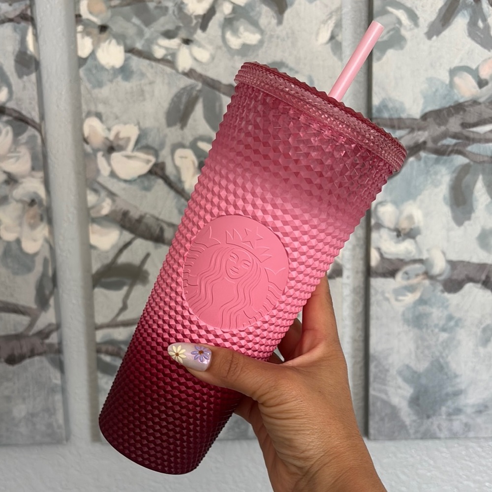 Starbucks Textured Pink Gradient Tumbler